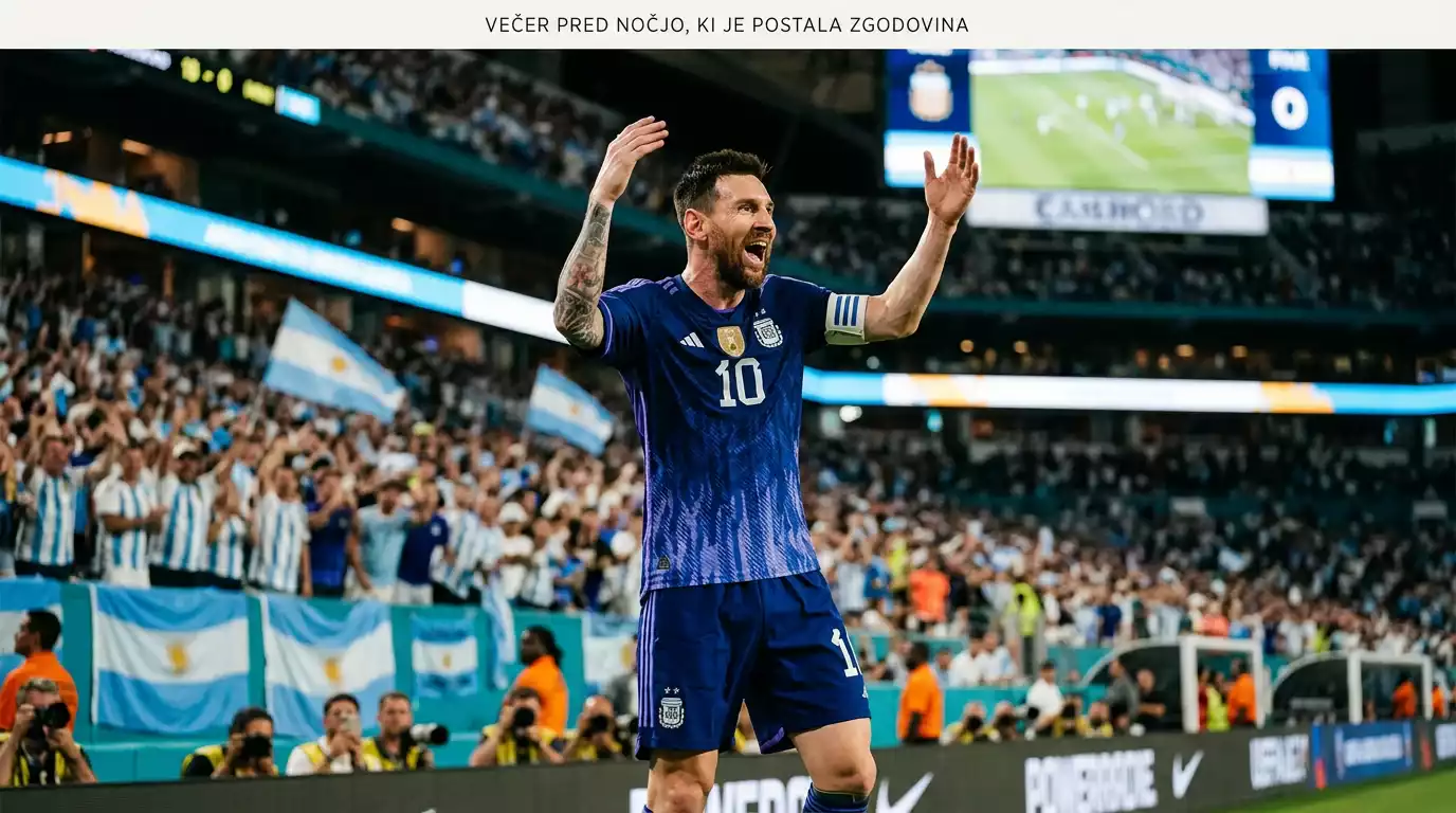Lionel Messi po rekordnem 18. golu na SP 2026 v East Rutherfordu